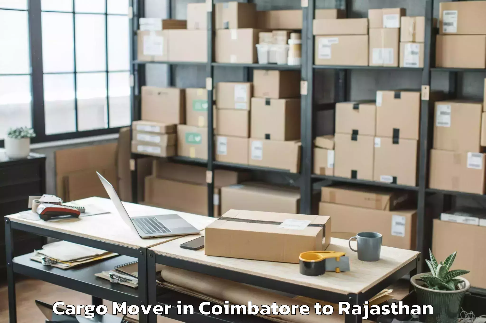 Easy Coimbatore to Niit University Neemrana Cargo Mover Booking